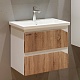 Grossman Мебель для ванной Инлайн 60 подвесная белая/дуб сонома – фотография-19